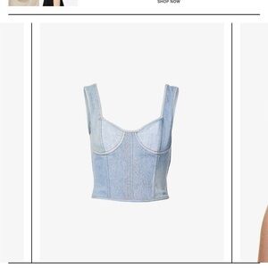 EB denim lace up corset